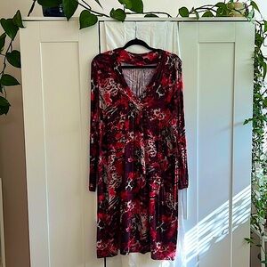 EUC Long Sleeved V-Neck Dress from Sears, Size XL